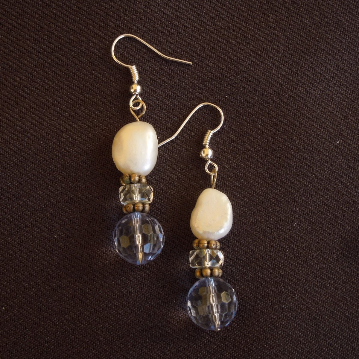 Blue Crystal Pearl Earrings – Jazi Junk Blue Crystal Pearl Earrings – Jazi Junk