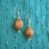 Brown Banded Agate Earrings
