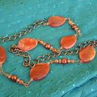 Twisted Fire Agate Necklace