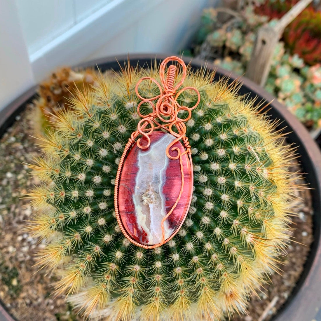 Rainbow Jasper Oval Pendant