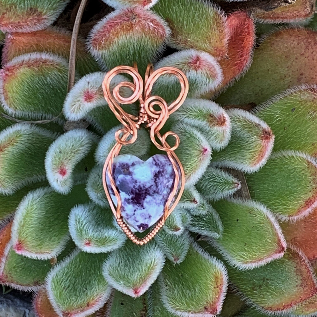 Kammererite Heart Pendant