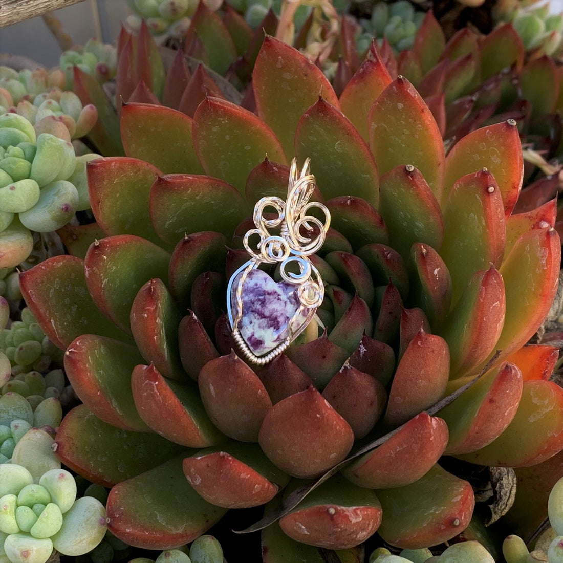 Kammererite Heart Pendant