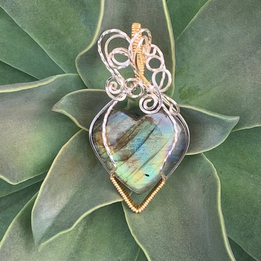 Labradorite Heart Pendant