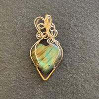 Labradorite Heart Pendant