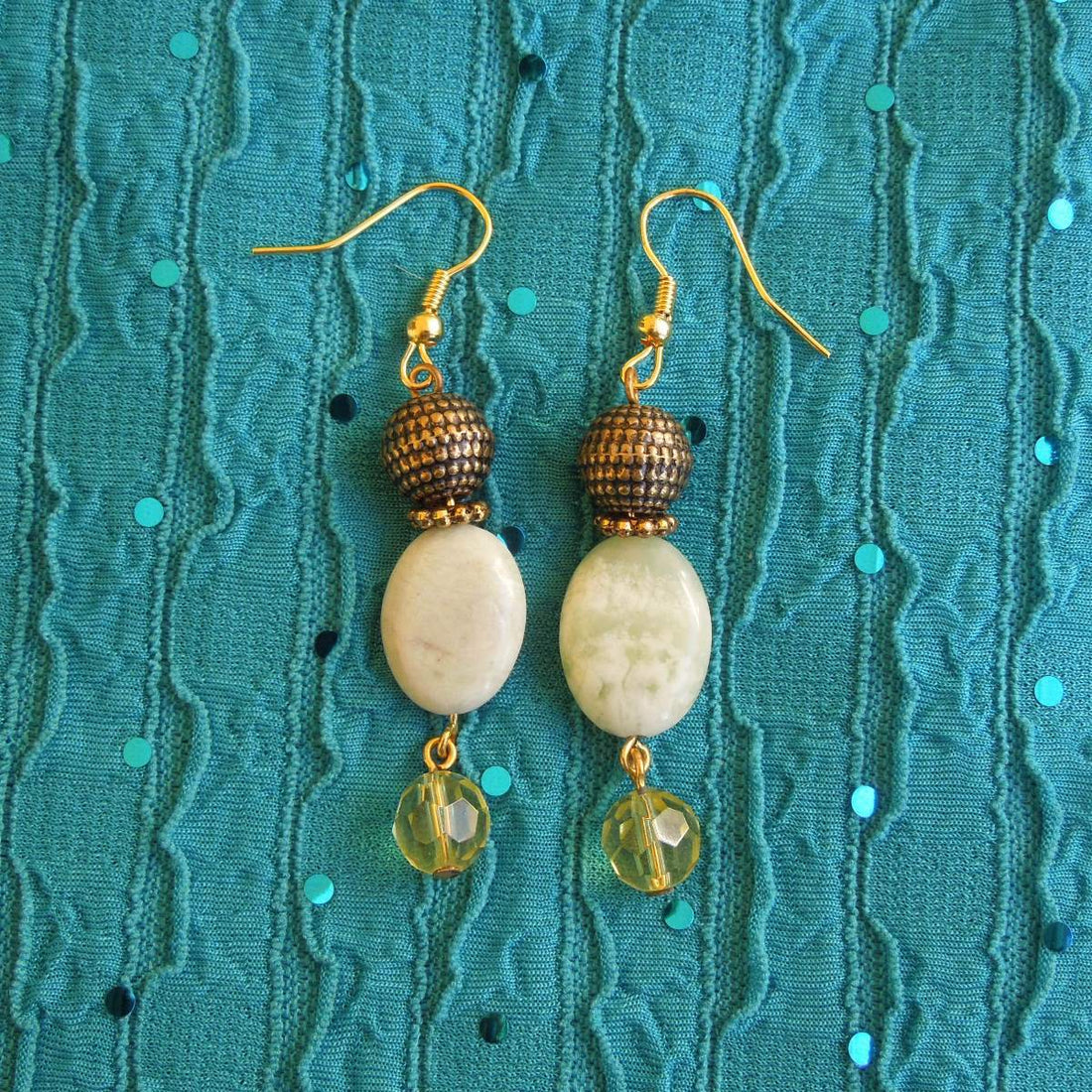 Green Harmony Jasper Earrings