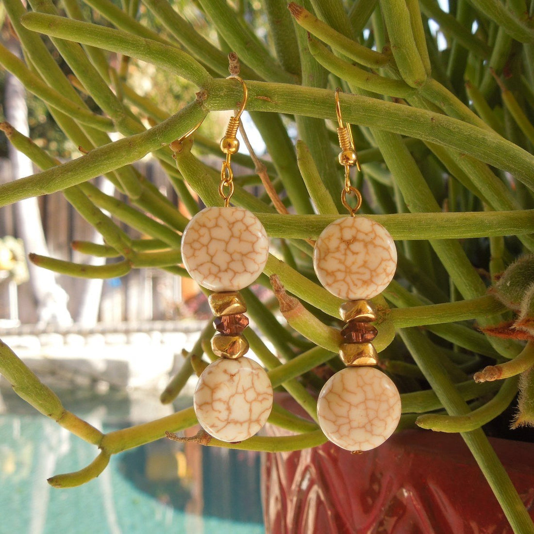 Natural Magnesite Earrings