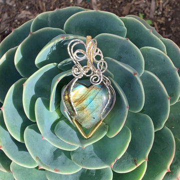 Labradorite Heart Pendant